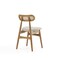 Manhattan Comfort Colbert Dining Chair in Nature and Cane with  Oatmeal Upholstered Seating, Set of 2 DCCA02-OM - alternate 3
